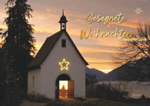 Weihnachtskarte "Heiligtum mit Stern"